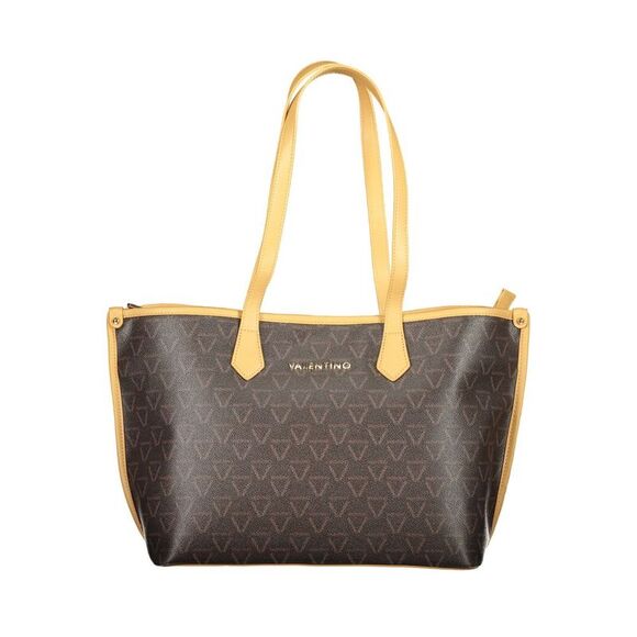 Mario Valentino Marrone Polyurethane Women's Shoulder Women's Bag